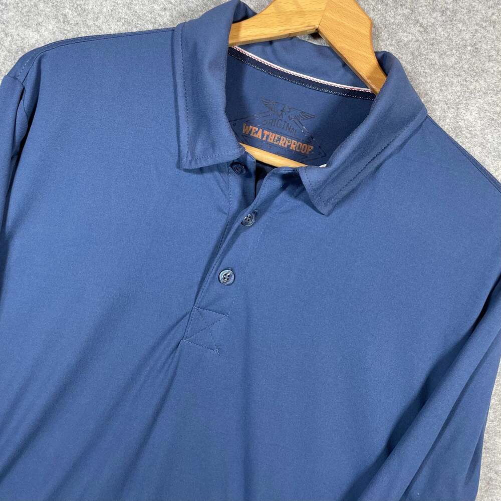 Weatherproof Vintage Men's M Long Sleeve Performance‎ Polo Shirt